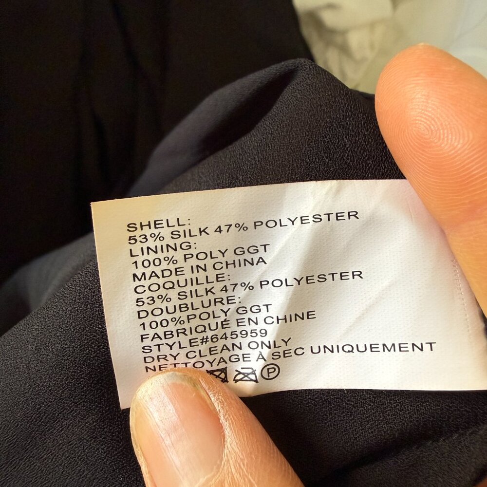 Shoshanna Midnight Strapless Silk Gown Size 8 | Metallic Draped Maxi Dress - Picture 10 of 10